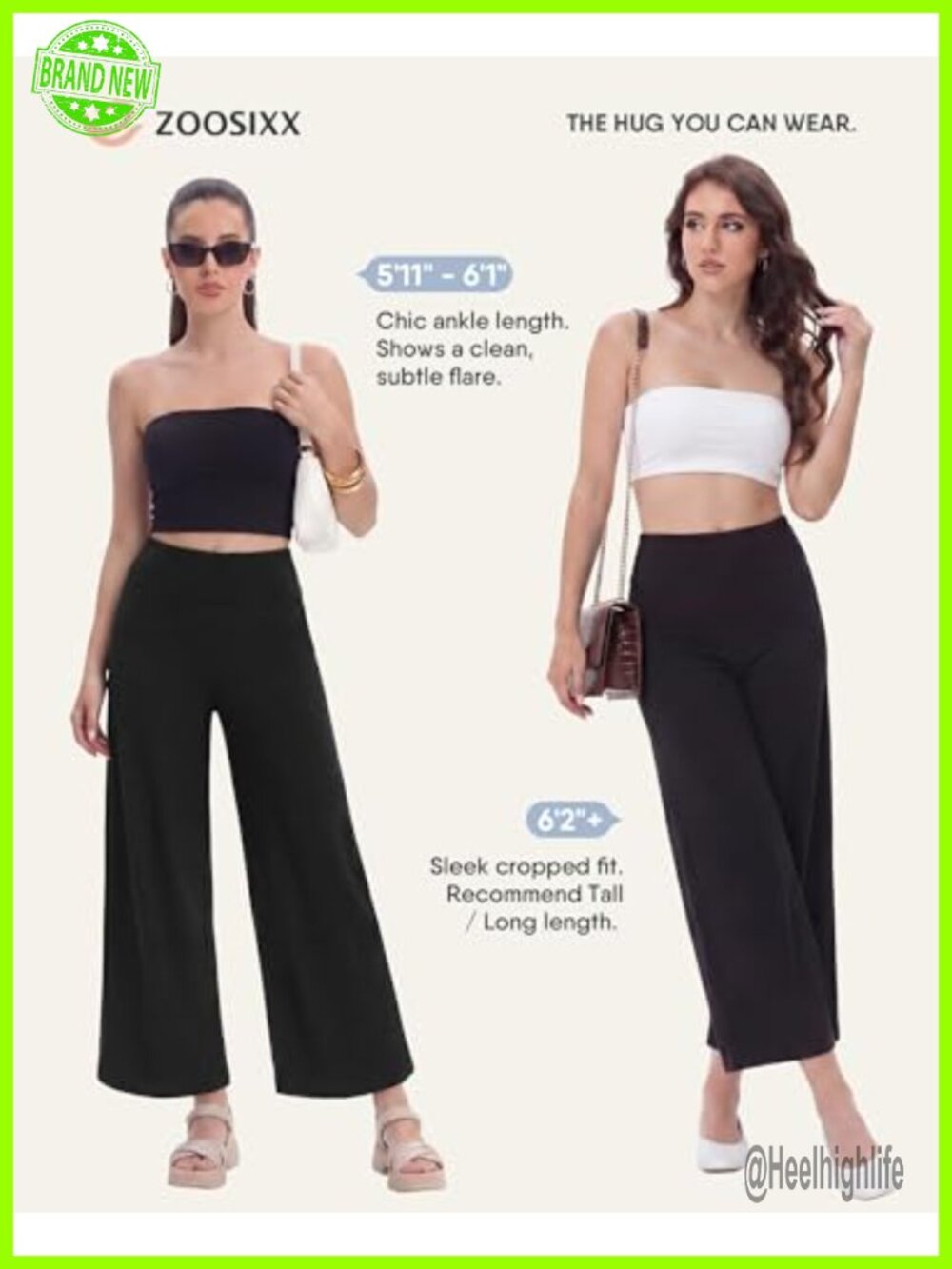 High Waist Wide Leg Palazzo Pants Loose Flowy Stretchy Trousers Beach Lounge - Picture 5 of 7